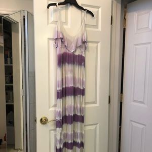 Gypsy Purple and White Tidie Maxi Dress